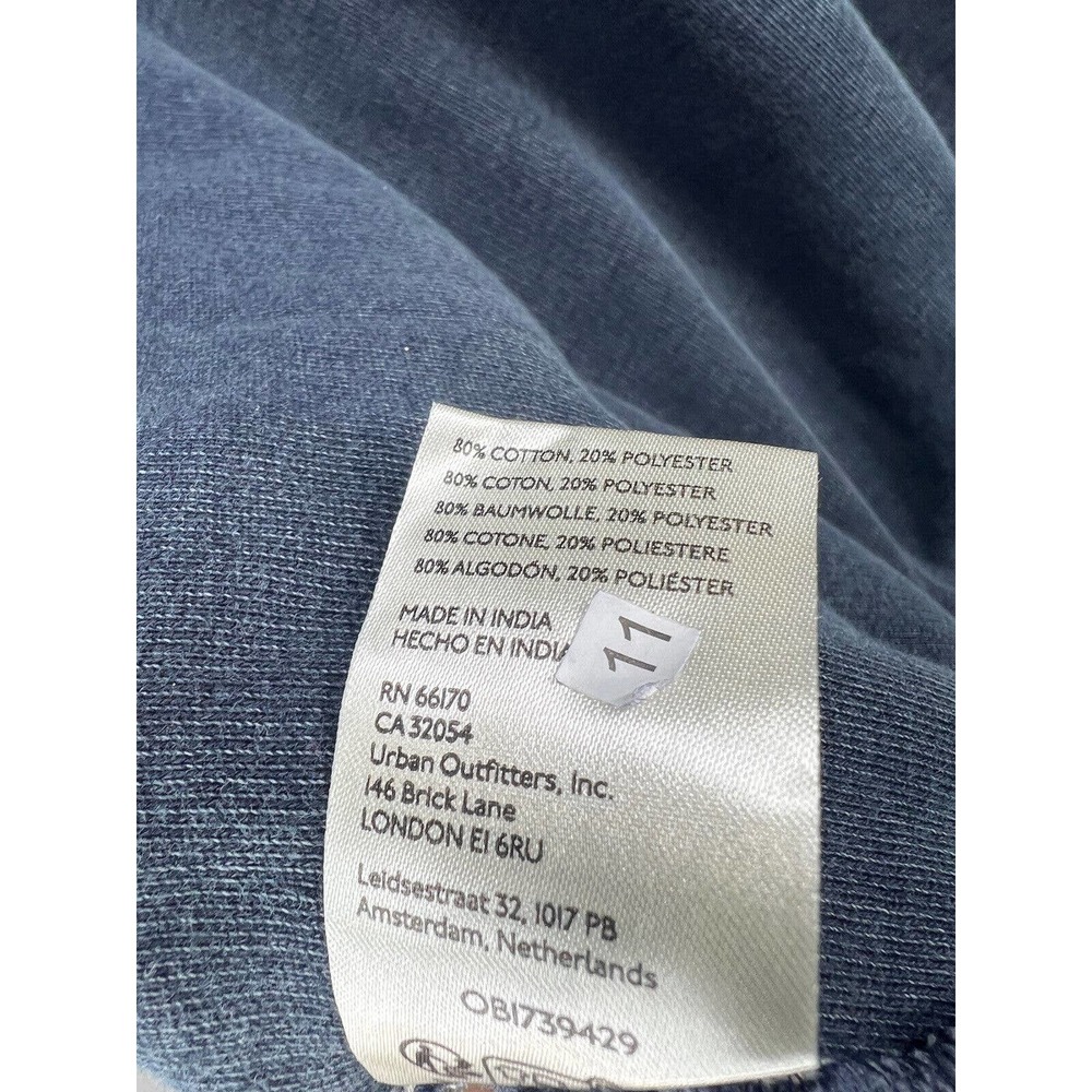 Free People Jimi Sweatshirt Size Small Blue Cream Pullover Hooded - Picture 8 of 8